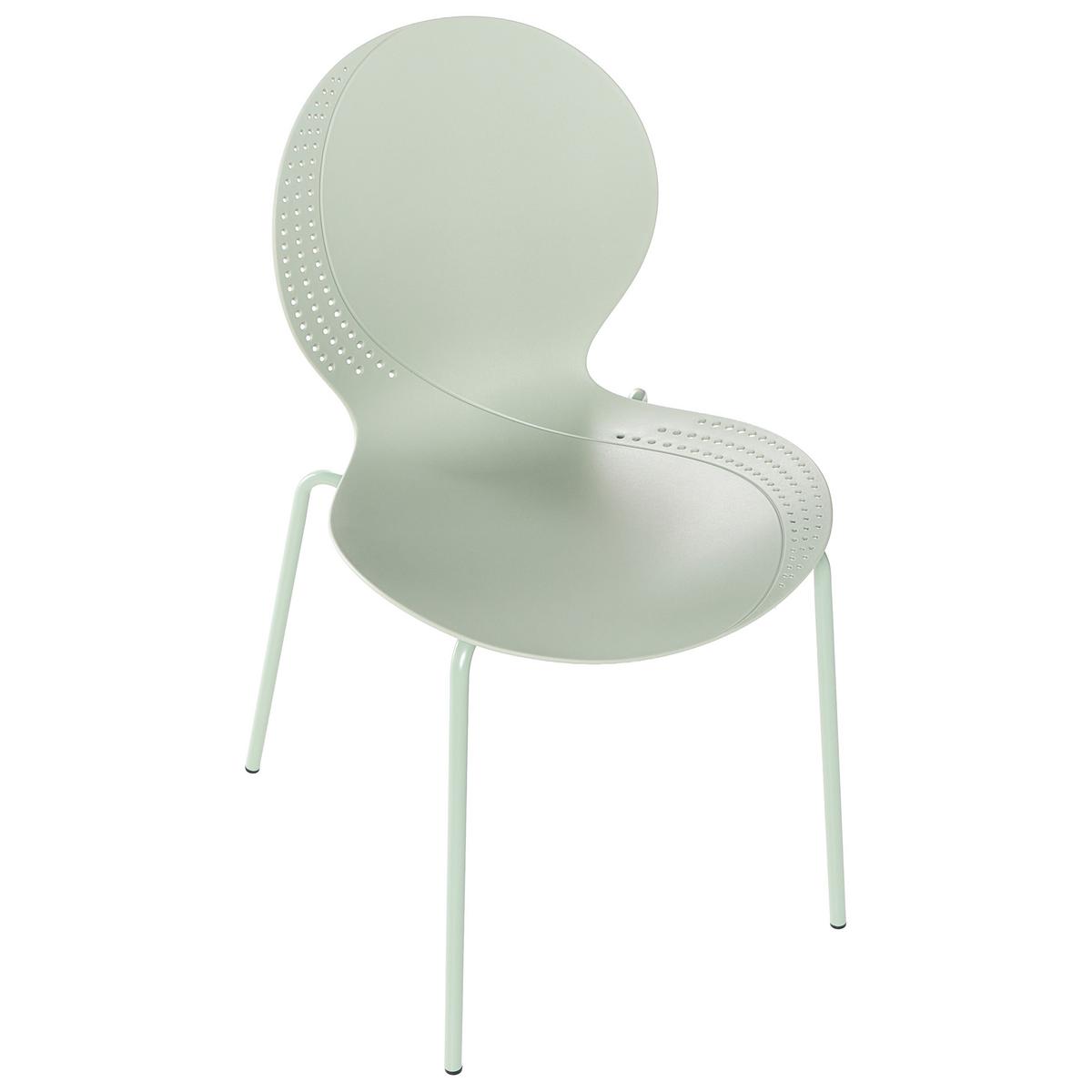 GARTENSTUHL 4er-Set stapelbar Hellgrün Milos - Hellgrün, Kunststoff (45/80/48cm) - Beliani