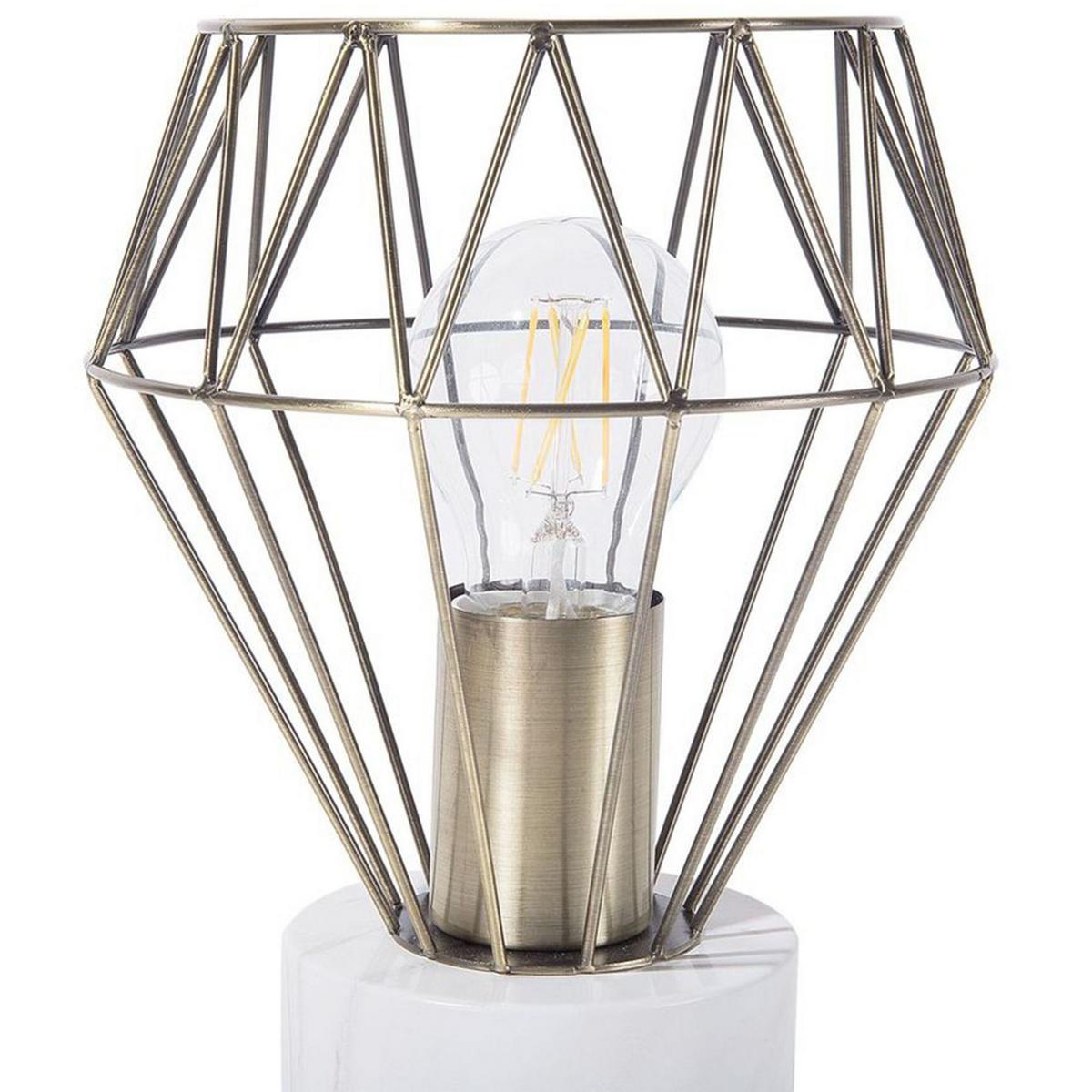 TISCHLAMPE Mooni 17/17/28 cm - Messingfarben, Metall (17/17/28cm) - Beliani