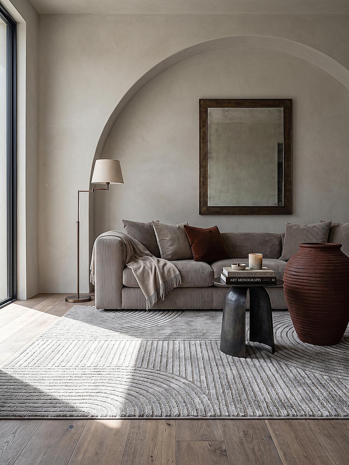 TEPPICH Kurzflor CETINA Geometrisch Polypropylen-Polyester Grau 140 x 200 cm - Grau, Textil (140/200cm) - KADIMA DESIGN