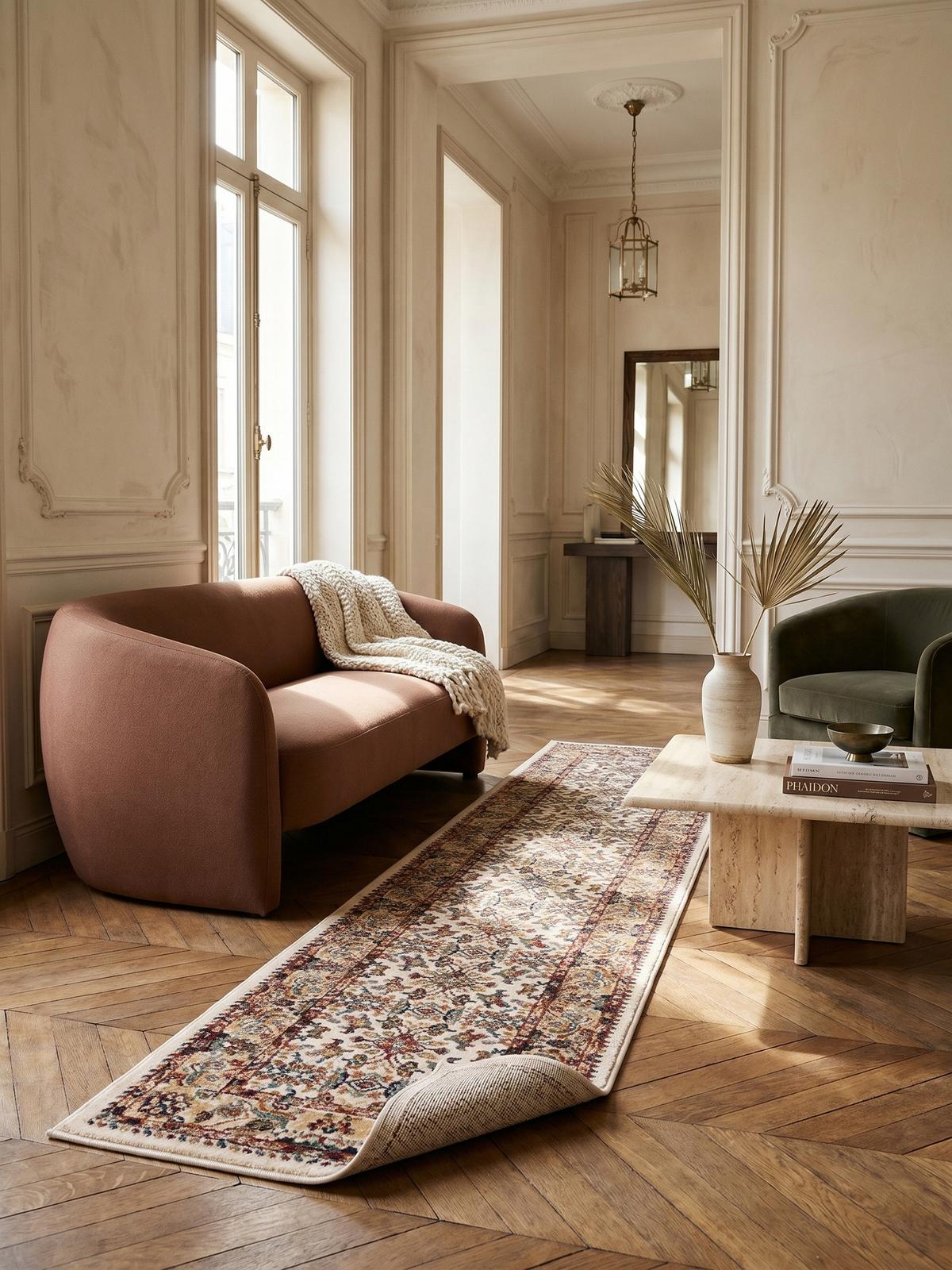KURZFLORTEPPICH GLAZERT, orientalisch, Natur, 80 x 150 cm - Naturfarben, Textil (150/80cm) - KADIMA DESIGN