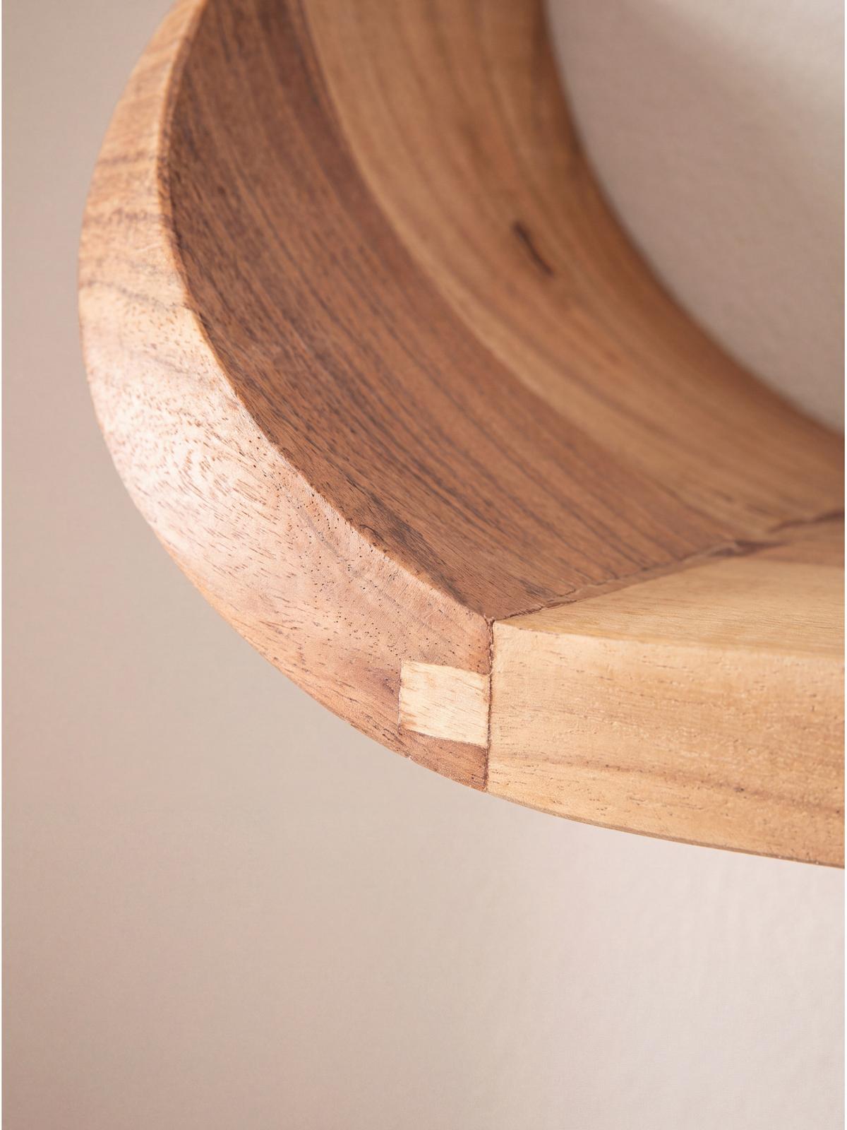 WANDREGAL ARBOGA, Mango Massivholz, handgefertigt, 60 x 20 x 36 cm - Braun, Holz (60/36/20cm) - KADIMA DESIGN