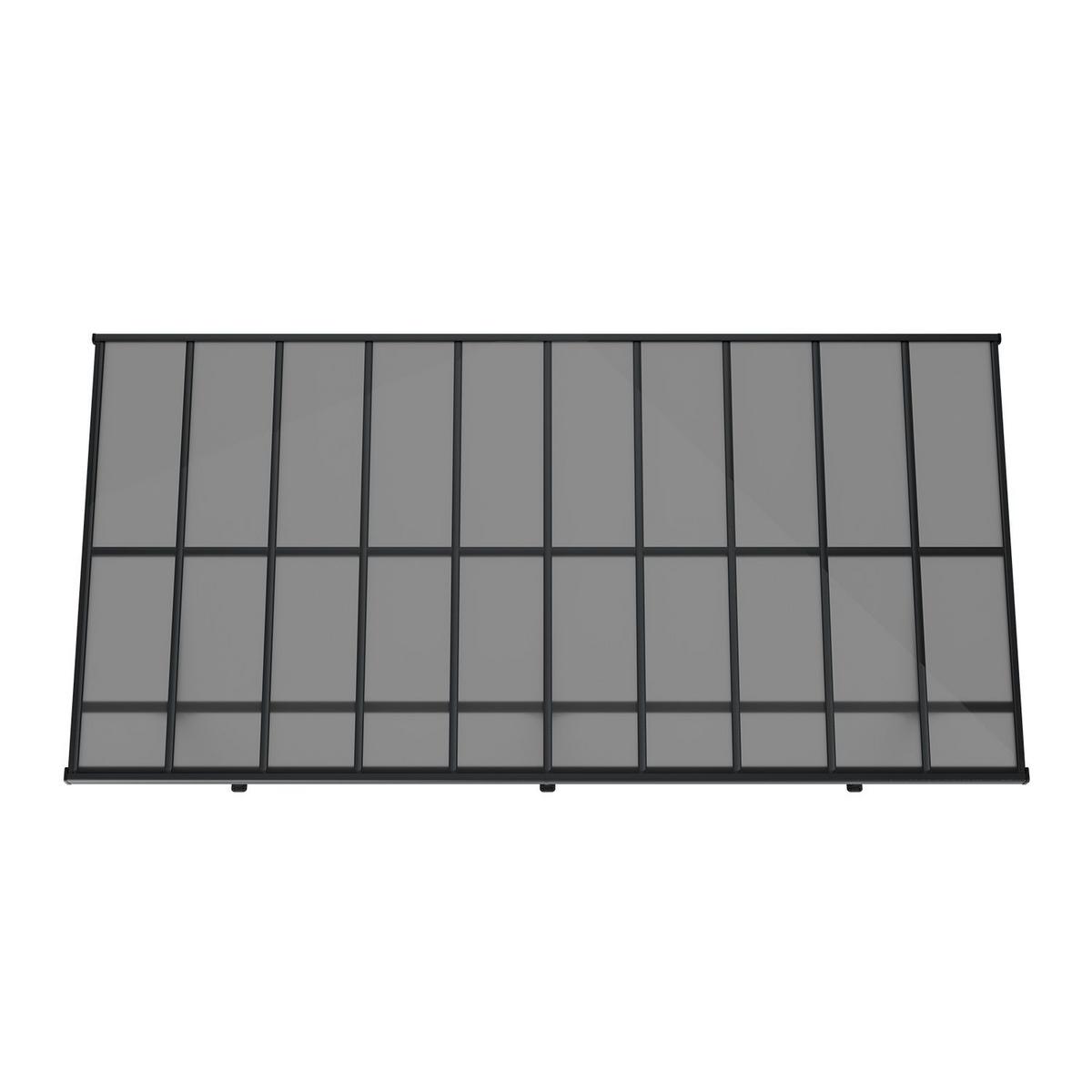 TERRASSENDACH Borneo Aluminium 5,5x3m dunkelgrau - Dunkelgrau, Metall (556/300/300cm) - Juskys
