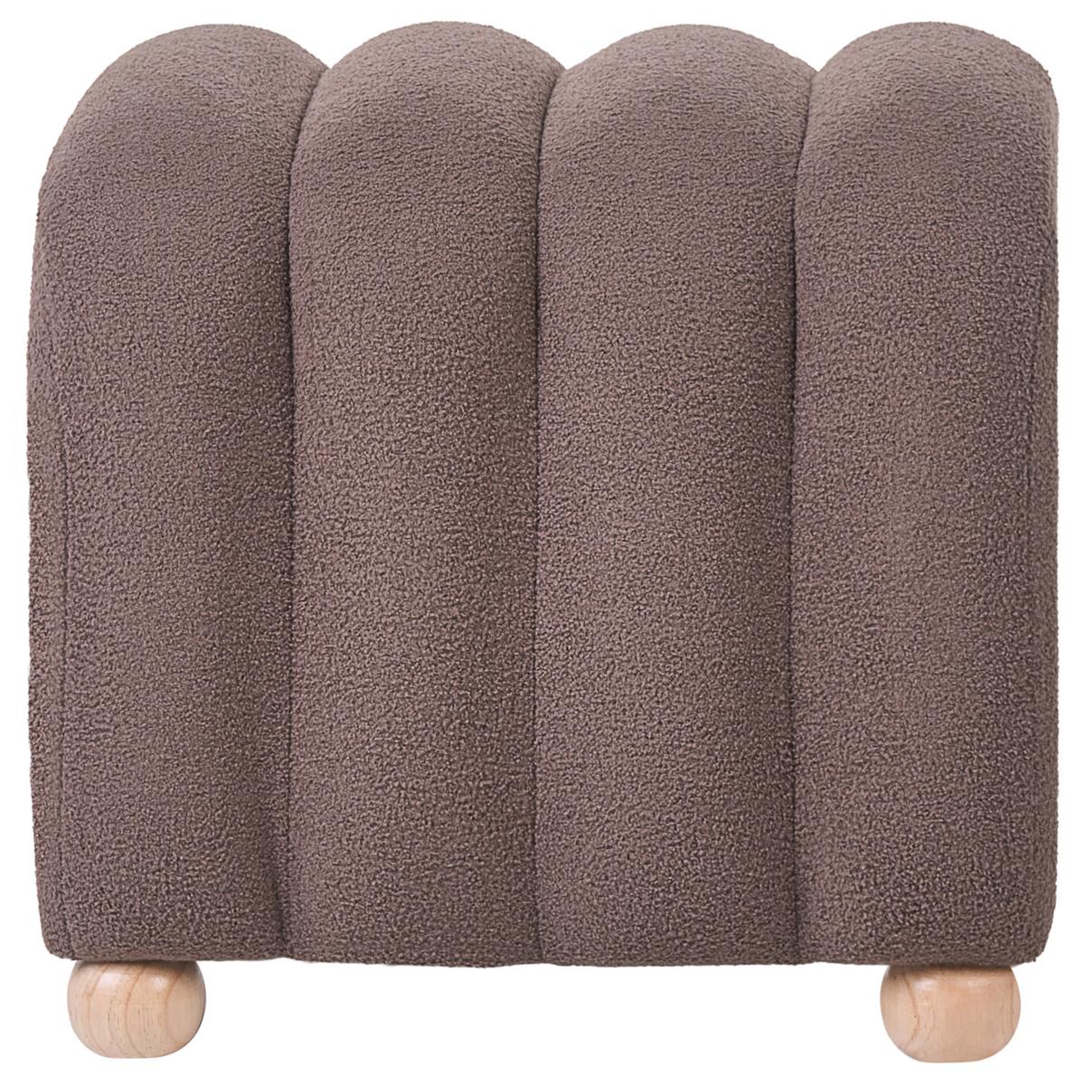 POUF Bouclé Braun Idyllwild - Braun, Textil (49/45/39cm) - Beliani