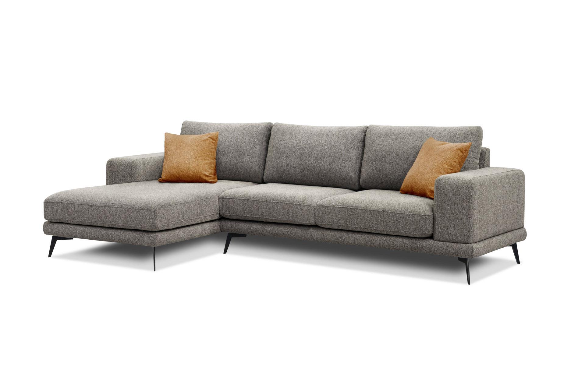 ECKSOFA MEDIOLANE 5-Sitzer, taupe - Taupe, Holzwerkstoff/Textil (158/282cm) - Wozimo