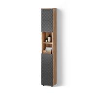 BADSCHRANK Ronco Anthrazit mit Wabenstruktur 30 x 192 cm - Anthrazit, Holzwerkstoff (30/192/30cm) - Livinity®