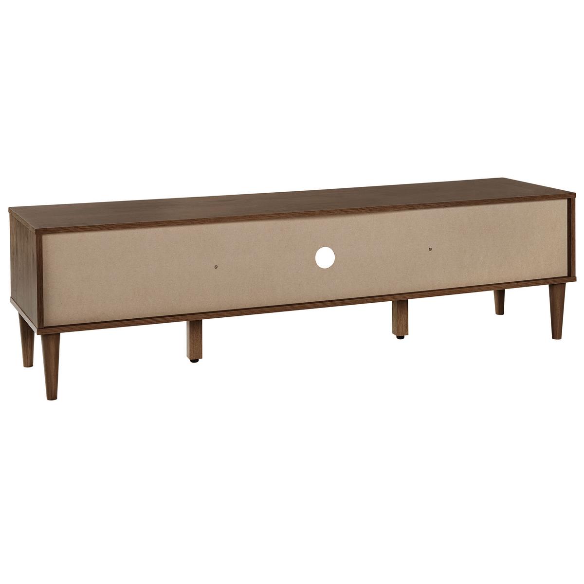 TV-MÖBEL Dunkler Holzfarbton Kayan - Dunkelbraun, Holzwerkstoff (160/46/40cm) - Beliani
