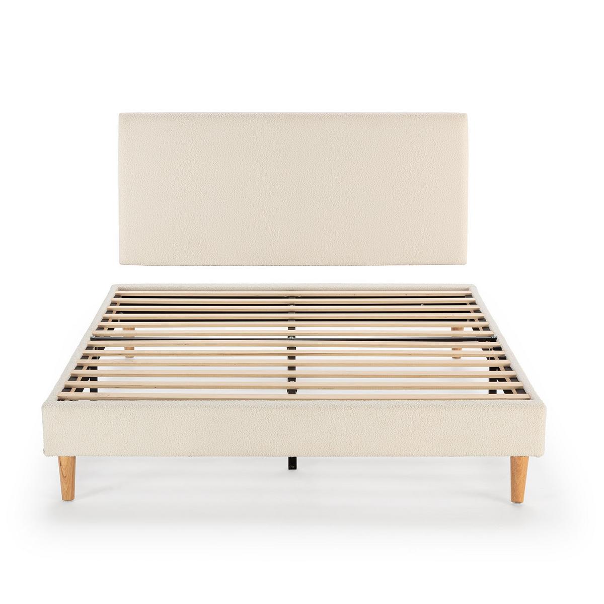 POLSTERBETT + Kopfteil 140x200 cm Niebla, Beige - Beige, Textil (140/200cm) - VS Venta-stock