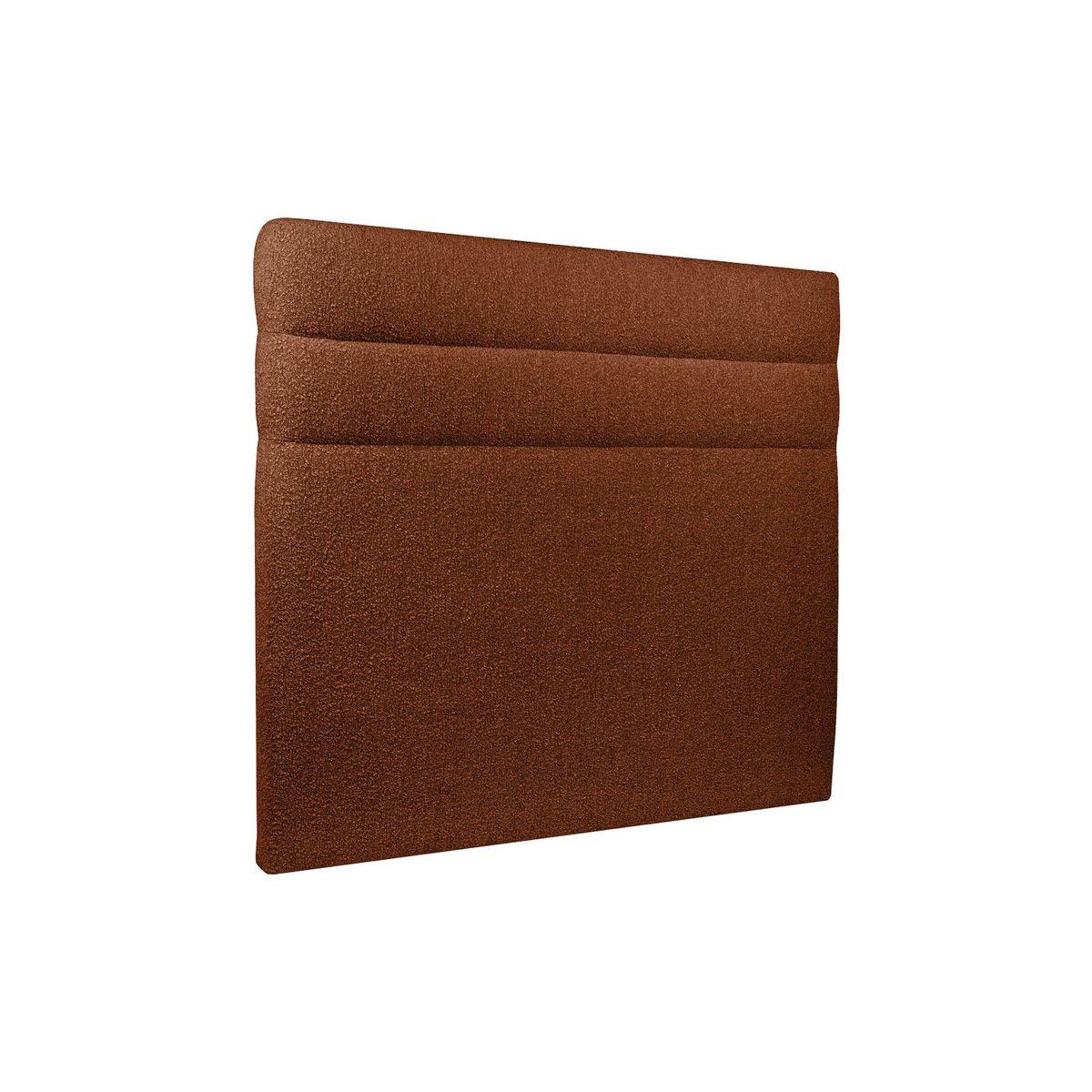 KOPFTEIL Modell Linien – Terrakotta-Bouclé-Stoff 140 cm - Beige/Terracotta, Karton/Holz (140/120/10cm) - Sommeil de Plomb