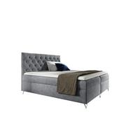 BOXBETT Ambre In überlänge - Grau, Holzwerkstoff/Textil (120/220cm) - Fun Möbel