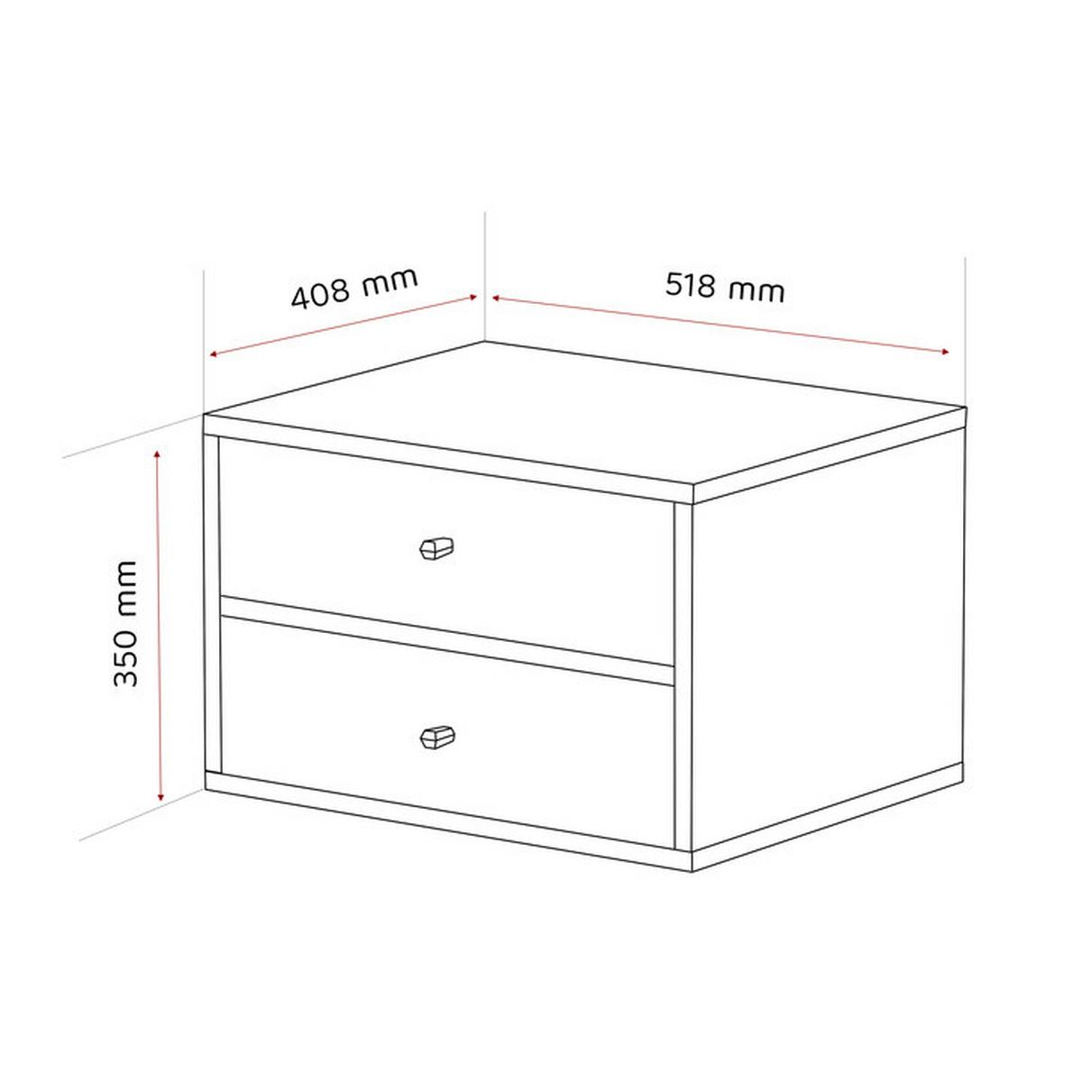 NACHTSCHRANK FLOW 52/41/35 cm Eukalyptus - Hellgrün, Holzwerkstoff/Metall (52/35/41cm) - Idohome