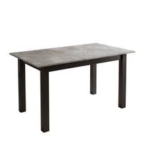 ESSTISCH ARTON 140-195 cm für 6-8 Personen - Schwarz/Grau, Holzwerkstoff/Metall (140/80/77cm) - Lookway