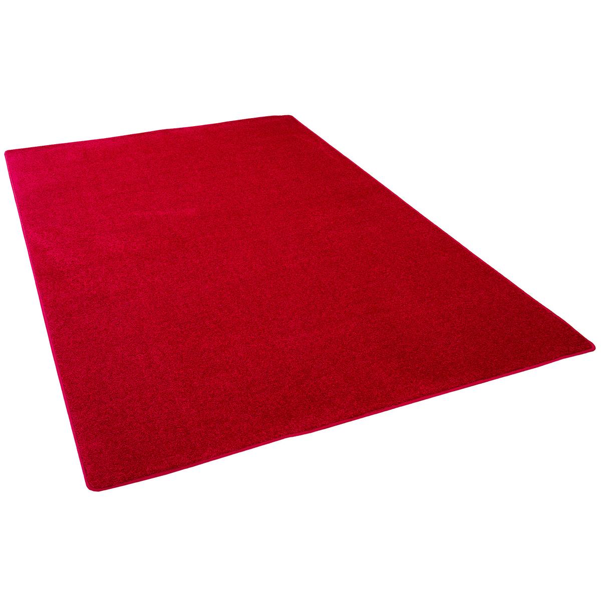 HOCHFLOR VELOURS TEPPICH LUNA - Rot, Textil (160/240cm) - Snapstyle