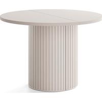 ESSTISCH Norin rund ausziehbar verlängerbar, Beige 100-188/100/75 cm - Sandfarben/Beige, Holzwerkstoff (100/188/75cm) - WFL GROUP
