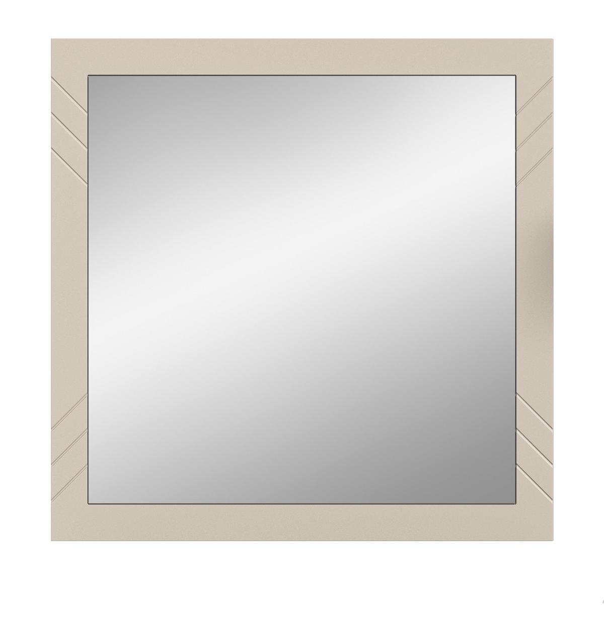 GARDEROBENSPIEGEL Sand matt 80 x 80 cm, Wandspiegel mit Rahmen - Sandfarben, Glas/Holzwerkstoff (80/80/2cm) - Inn.Furn