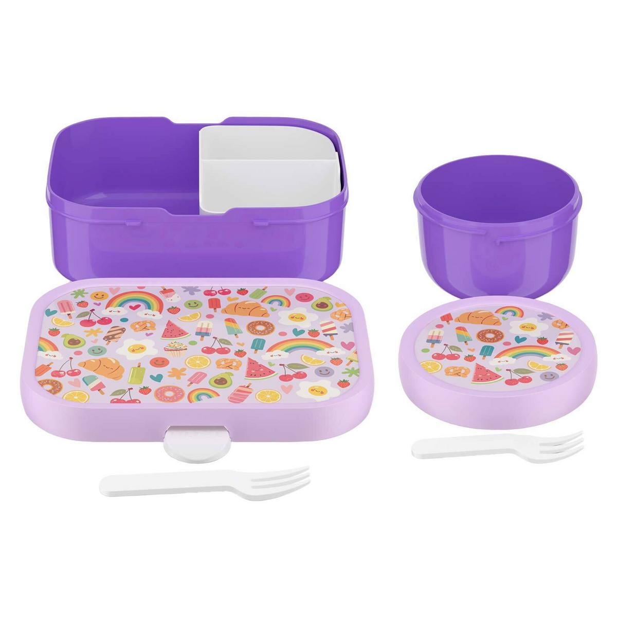 OBST- UND BENTOBOX Campus (2025) Food Fest 300 & 750 ml 2er Set - Violett/Lila, Kunststoff (2/2/2cm) - Mepal