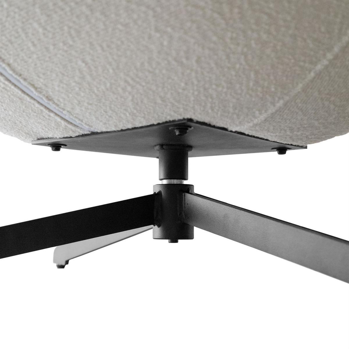 DREHBARER Polstersessel COCO 360° - Weiß, Textil (100/90/110cm) - Lookway