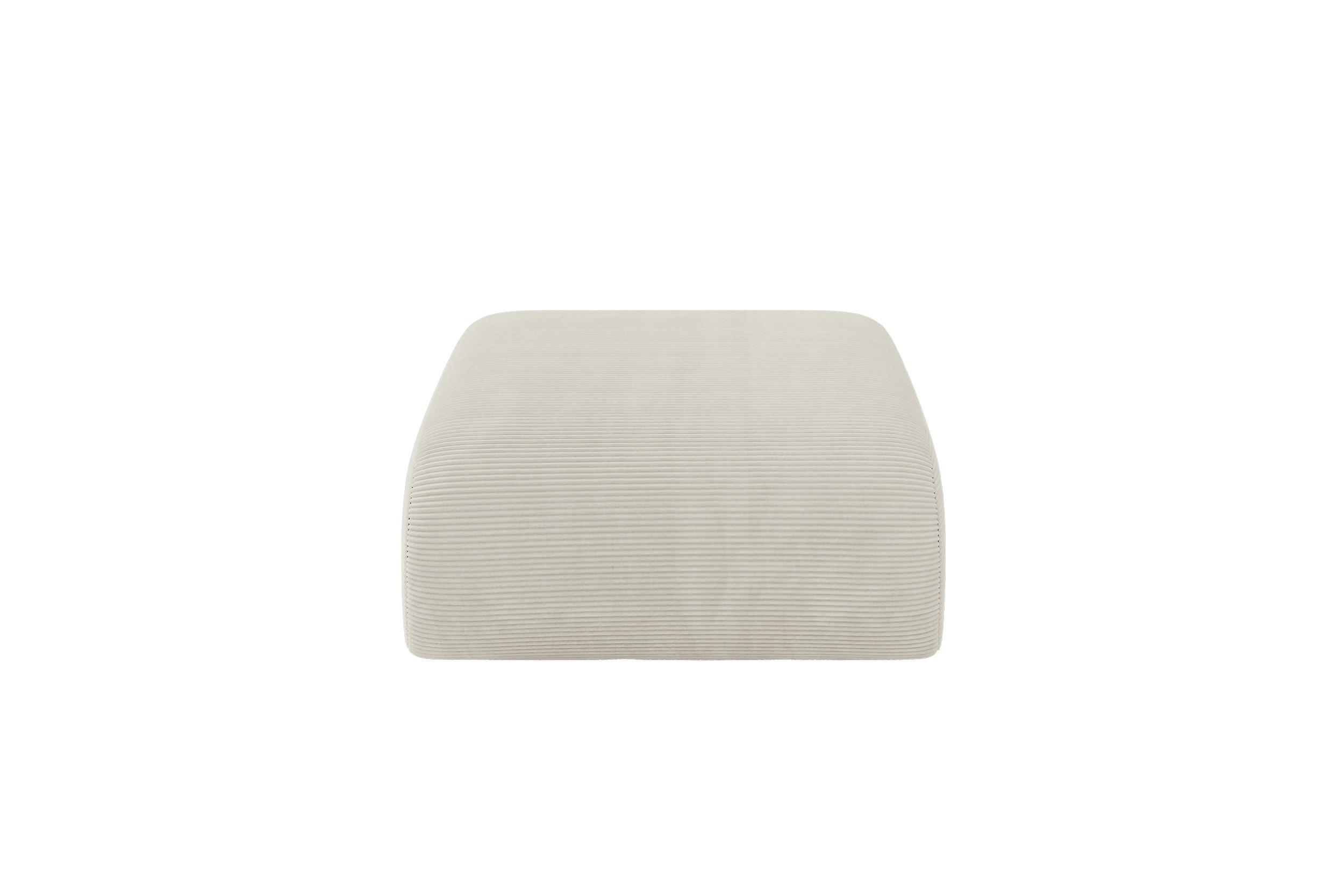 POUF MIRA-PUF 91x89x40 Creme cm Cord Modular Sitzhocker - Ecru/Creme, Holzwerkstoff/Kunststoff (91/40/89cm) - ALTDECOR