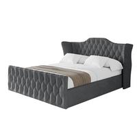 POLSTERBETT mit Bettkasten, Fußteil und Lattenrost, Boxbett mit Matratze H3/H4 - ZORAN-Z 120x200 Dunkelgrau - Anthrazit, Holzwerkstoff/Textil (120/200cm) - ALTDECOR