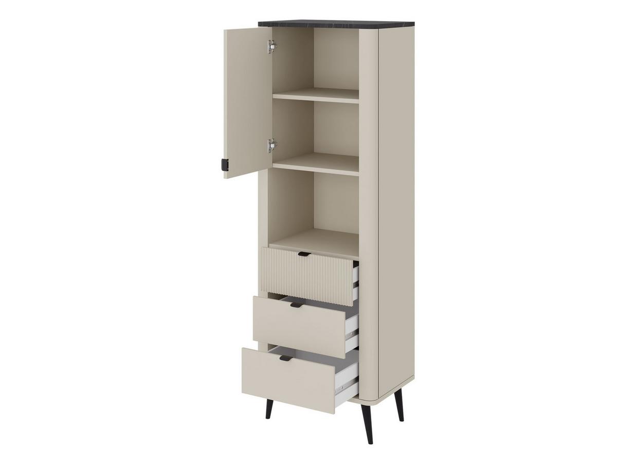 REGAL Marly 3S1D RE04 - Kaschmir/Schwarz, Holzwerkstoff/Metall (60/191/40cm) - MIRJAN24