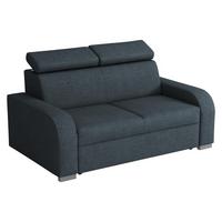 SOFA Oslo 2 - Silberfarben/Dunkelblau, Holz/Kunststoff (170/85/100cm) - MIRJAN24