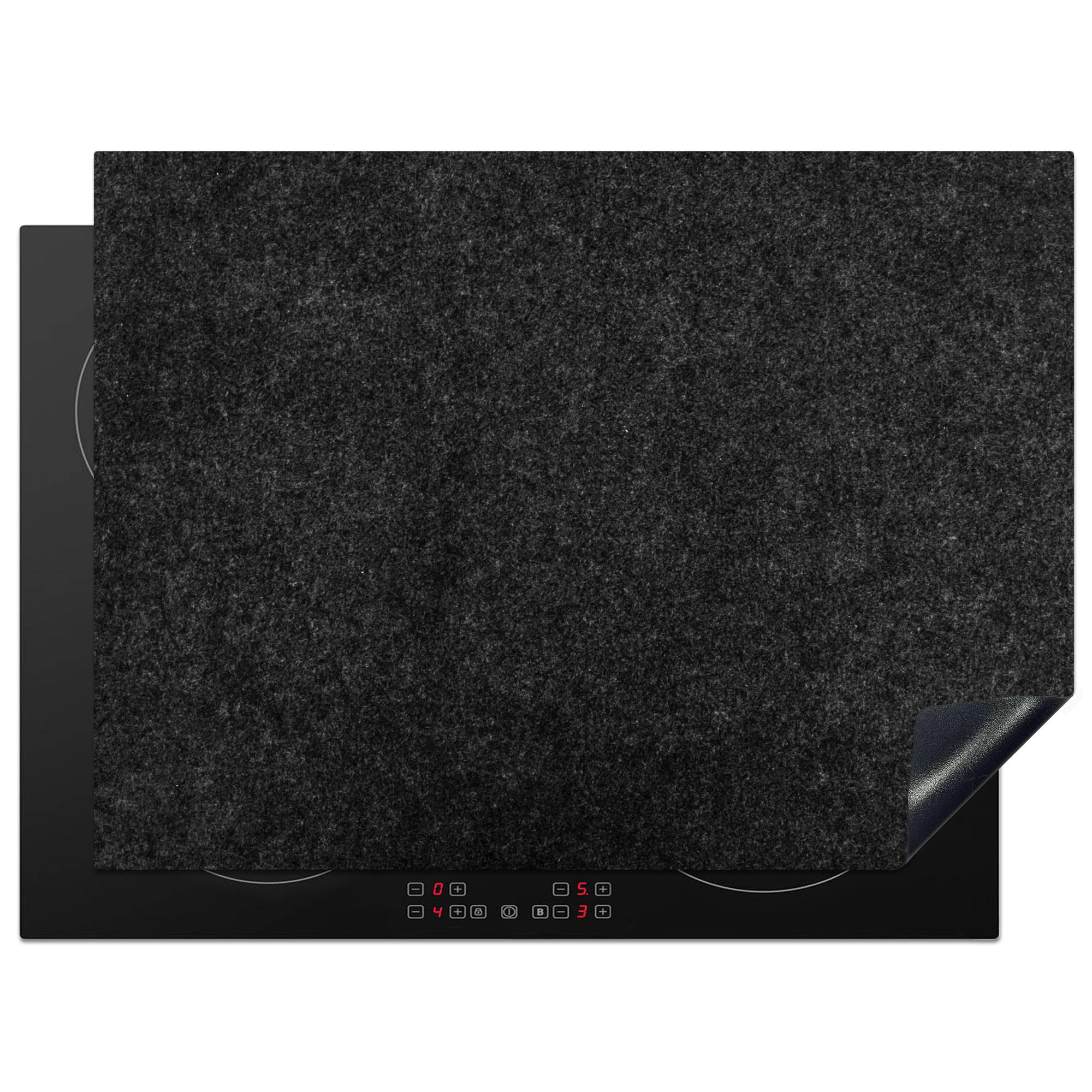 HERDABDECKPLATTE Granit - Schwarz - Granitstruktur - Dunkel Herdabdeckung Induktionsfeld 70x52 cm - Schwarz, Kunststoff (70/52/0.2cm) - MuchoWow