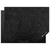 HERDABDECKPLATTE Granit - Schwarz - Granitstruktur - Dunkel Induktionsmatte 71x52 cm - Schwarz, Kunststoff (71/52/0.2cm) - MuchoWow