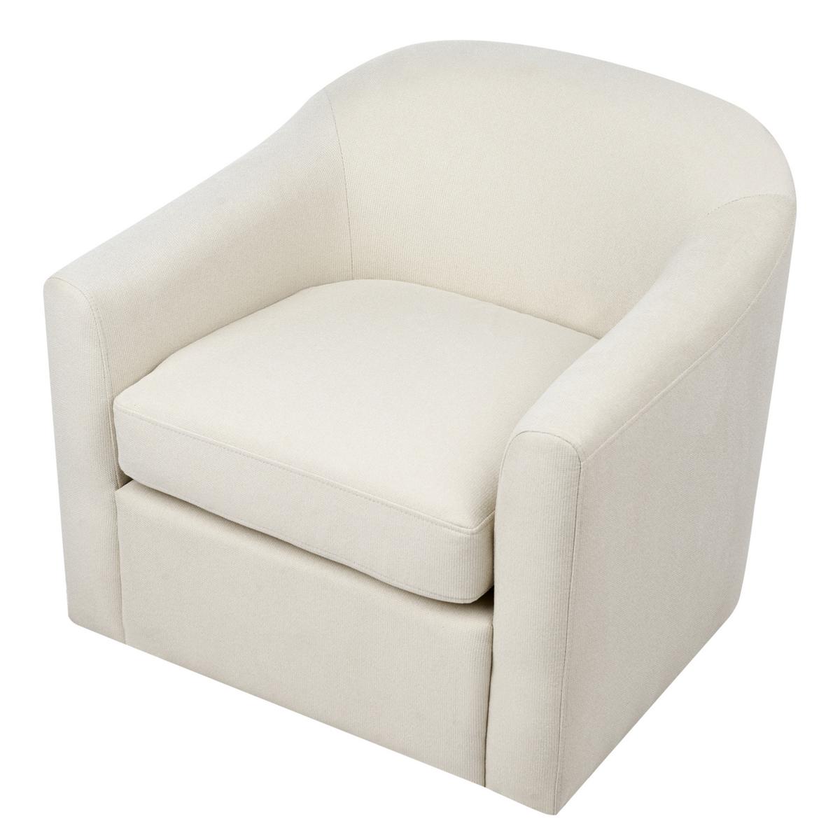 DREHSESSEL Stoff Hellbeige Magnor - Beige, Textil (76/74/73cm) - Beliani