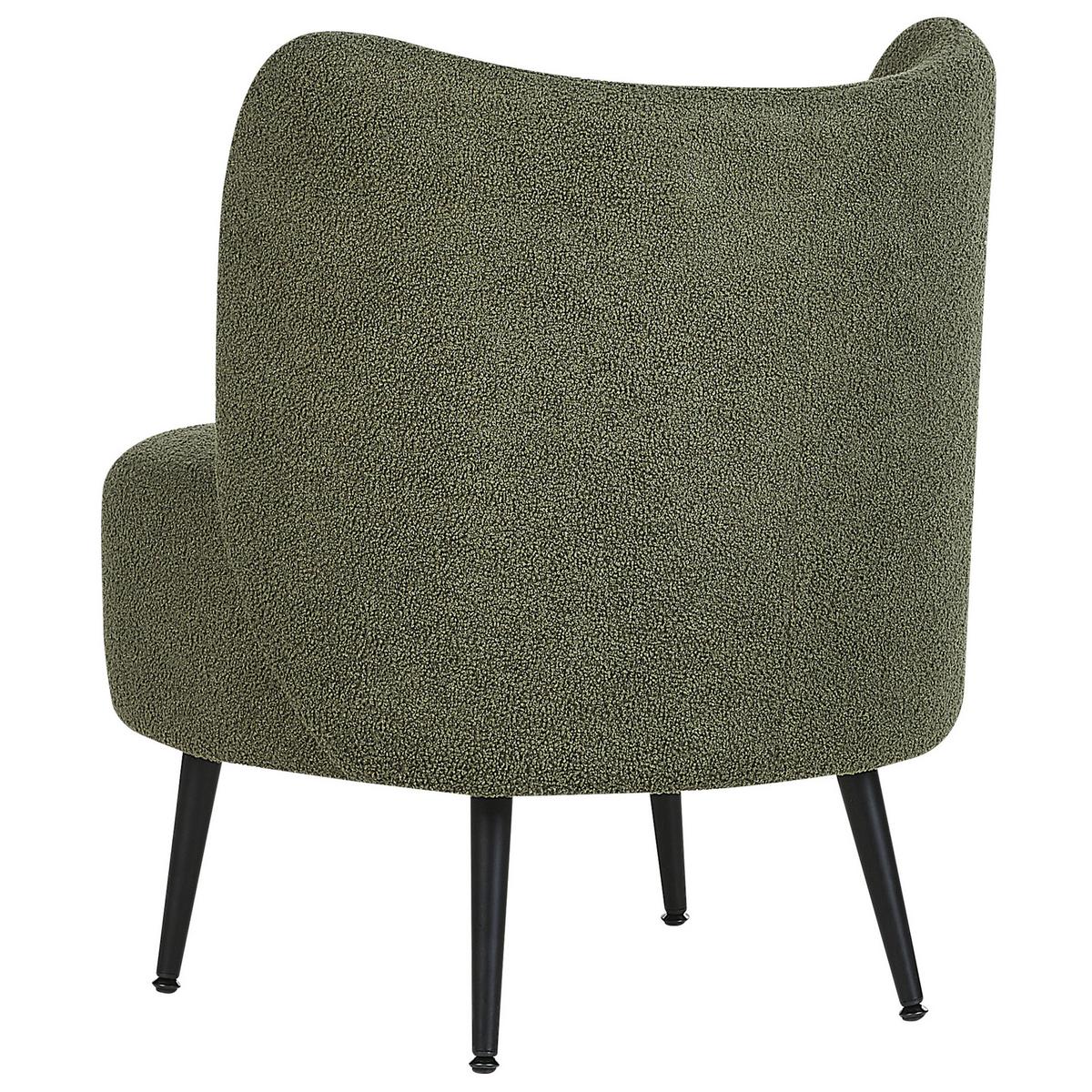 SESSEL BOUCLE Grün Otsby - Grün, Holz/Textil (60/76/55cm) - Beliani