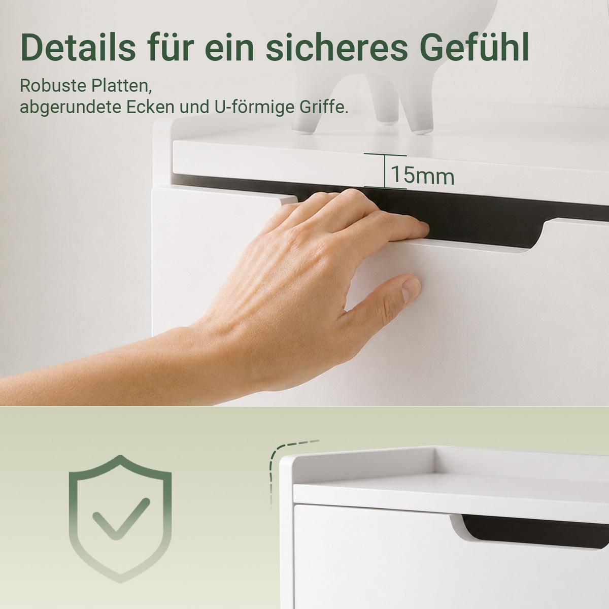 SCHUHSCHRANK Weiß, nur 19 cm tief, ca. 0,1 m² Stellfläche, 2 Klappen für je 2 Paar, bis 28,5 cm Schuhlänge, erweiterbar zur Schuhwand - Weiß, Holzwerkstoff/Metall (50/91/19cm) - SoBuy