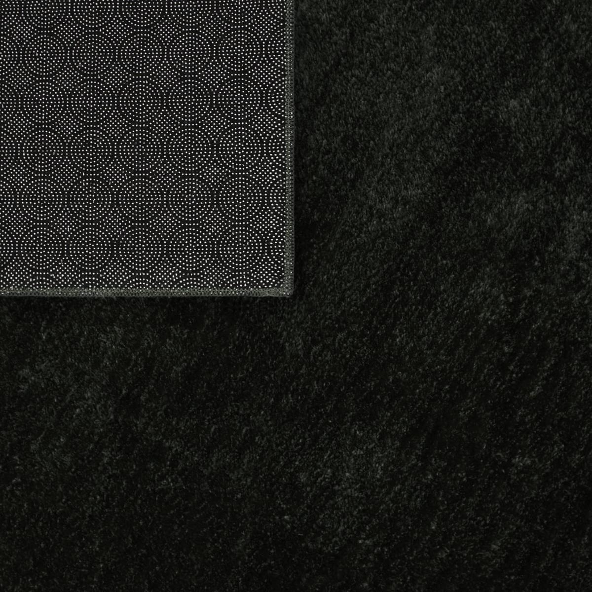 FLACHWEBETEPPICH Schwarz Ø 200 cm - Schwarz, Kunststoff (200/200cm) - TT Home