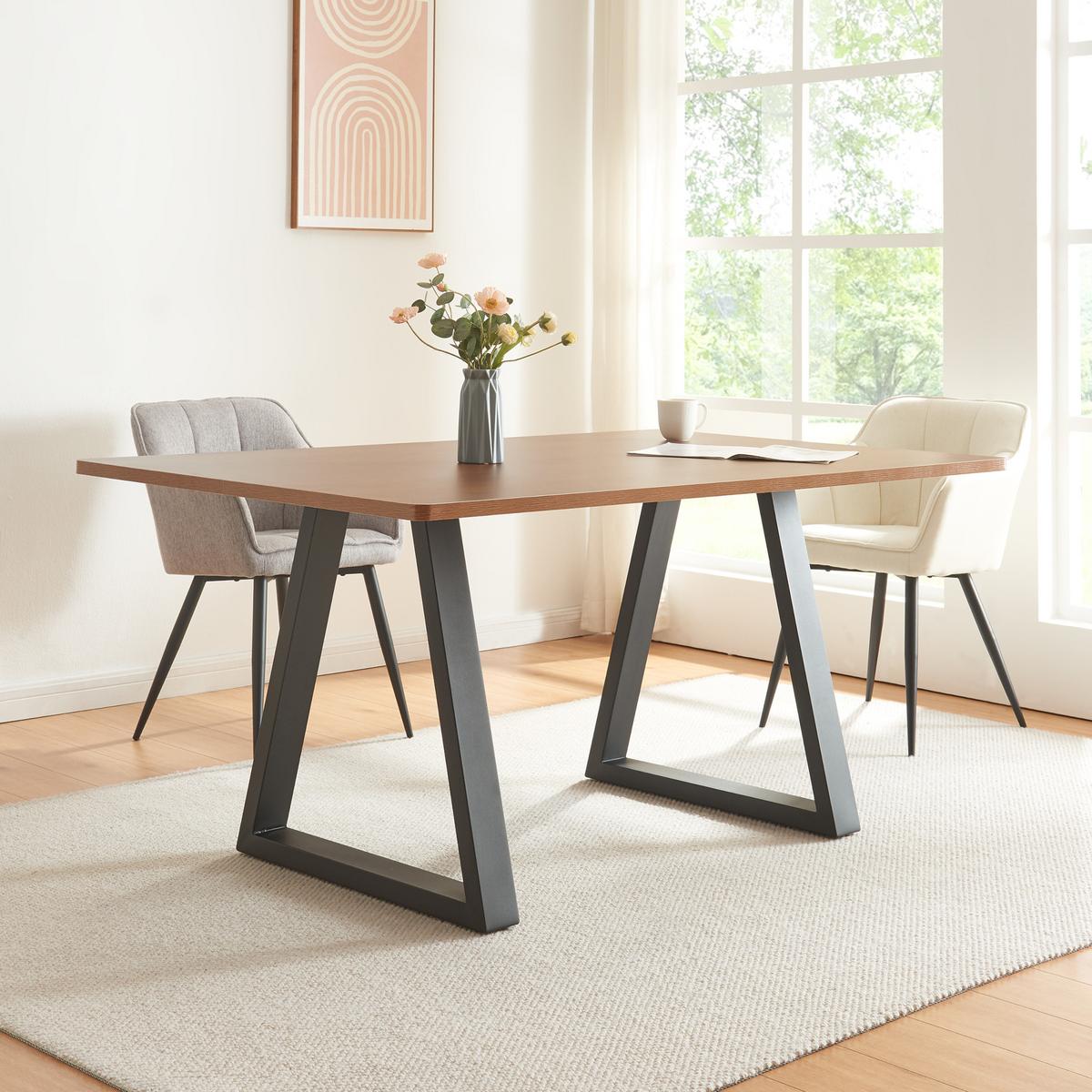TISCHGESTELL-SET 2 TLG. Lyngby - Schwarz, Metall (70/72/10cm) - [en.casa]