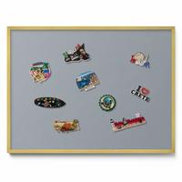 MAGNETTAFEL 80x60 cm Goldener Rahmen Grau - Edelstahlfarben, Metall (80/60/0.4cm) - TULUP