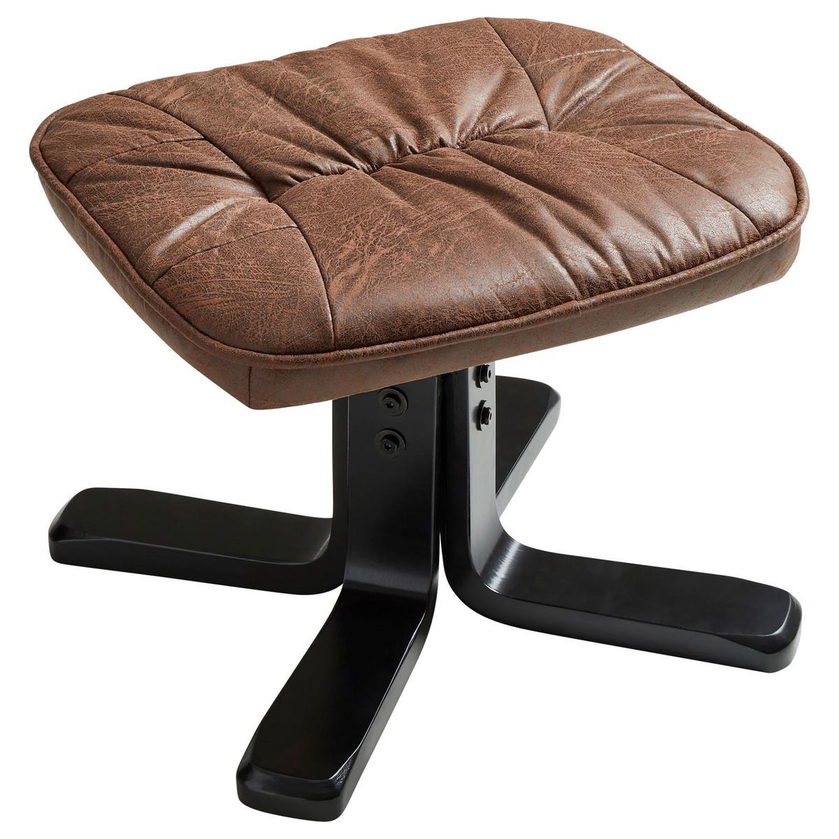 RELAXSESSEL CHARLY Vintage/schwarz - Dunkelbraun/Schwarz, Textil (76/87/61cm) - IDIMEX