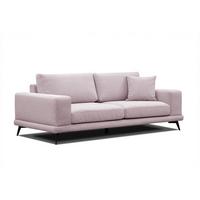 SOFA MEDIOLANE 3-Sitzer, rosa - Rosa, Holzwerkstoff/Textil (233/87/96cm) - Wozimo