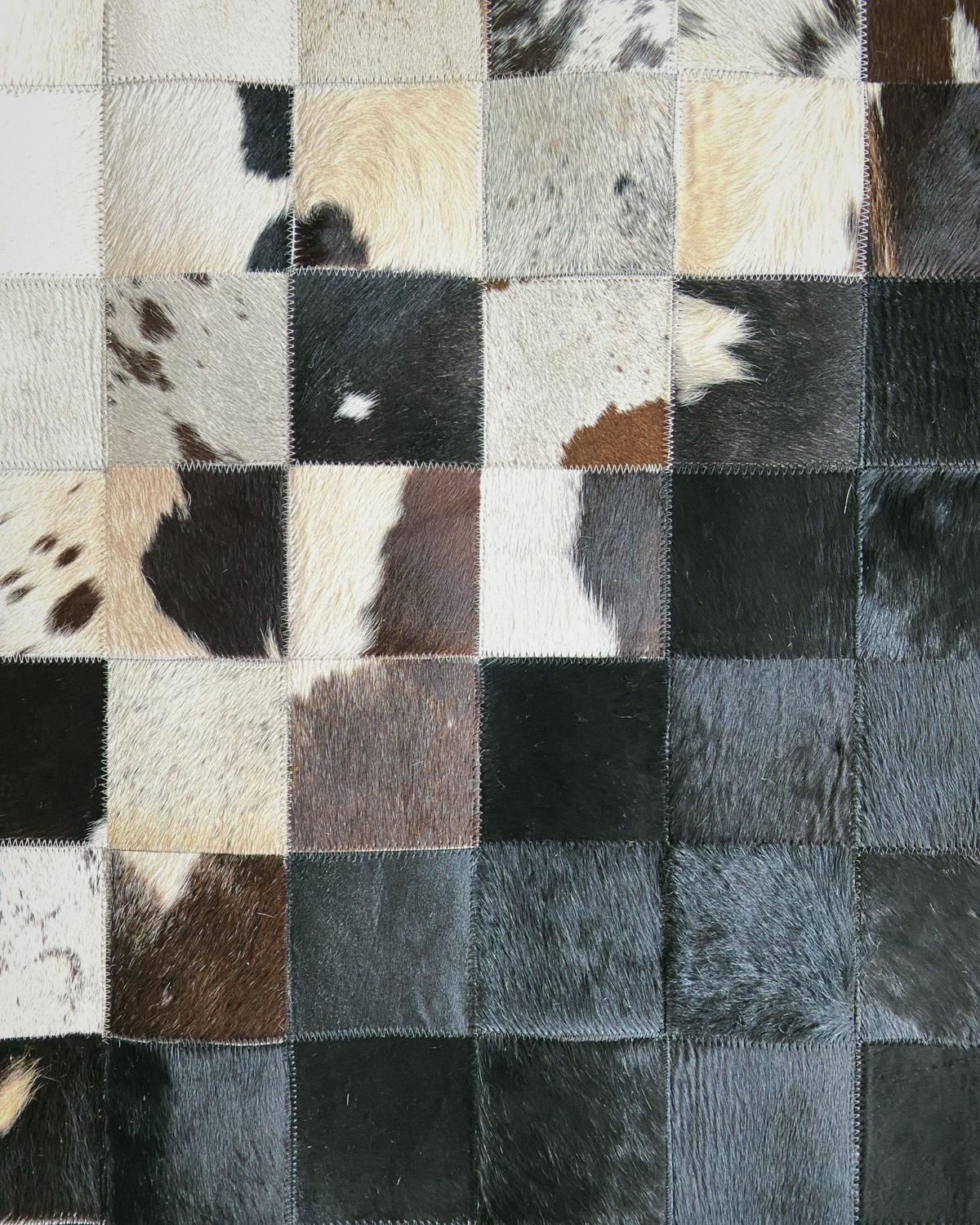 KURZFLOR-TEPPICH Kemah 200/140 cm - Schwarz, Fell (140/200cm) - Beliani
