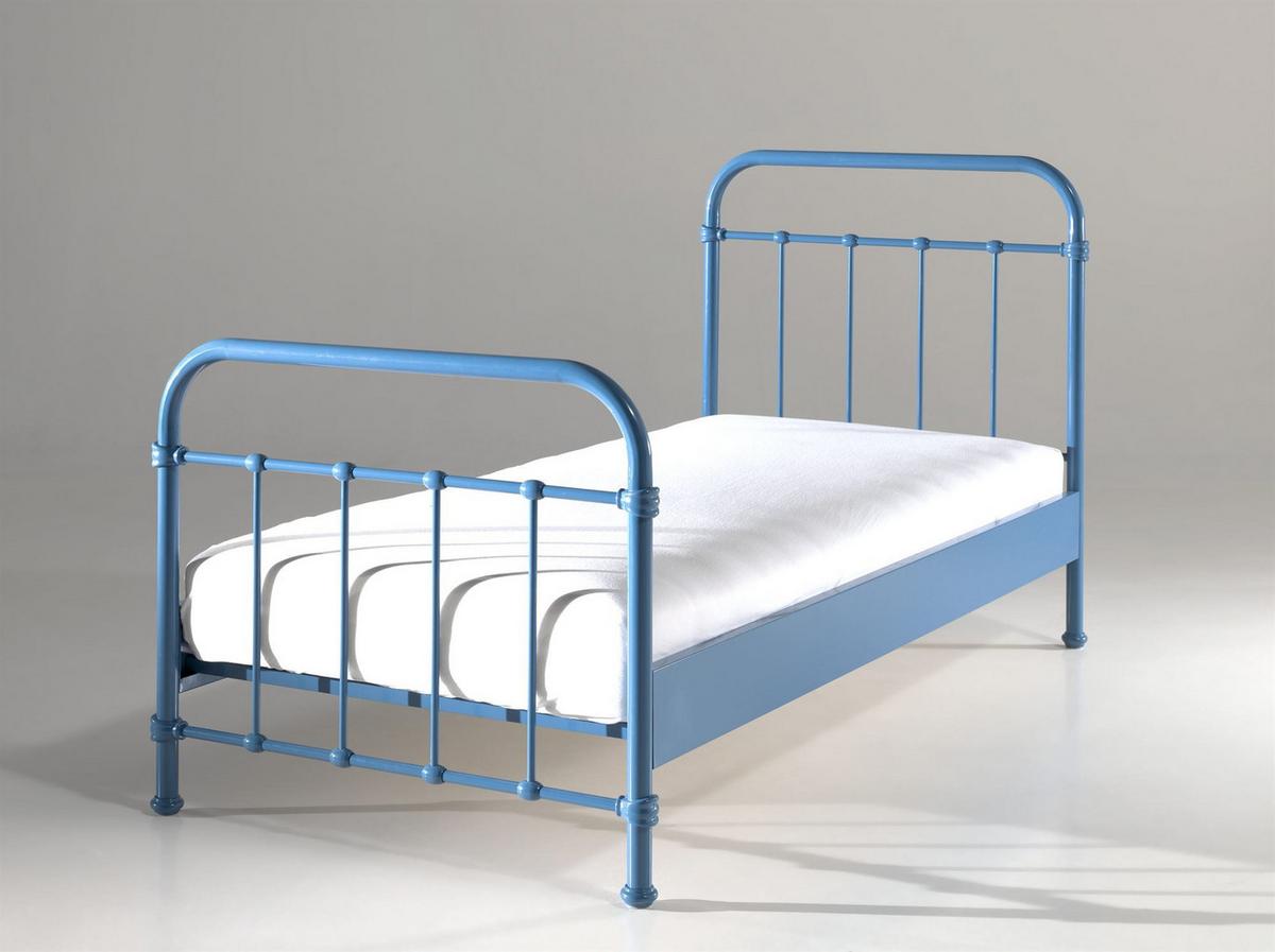 METALLBETT Karlyn 210x111x98 aus Metall in Blau - Blau, Metall (90/200cm) - 58aufmkessel