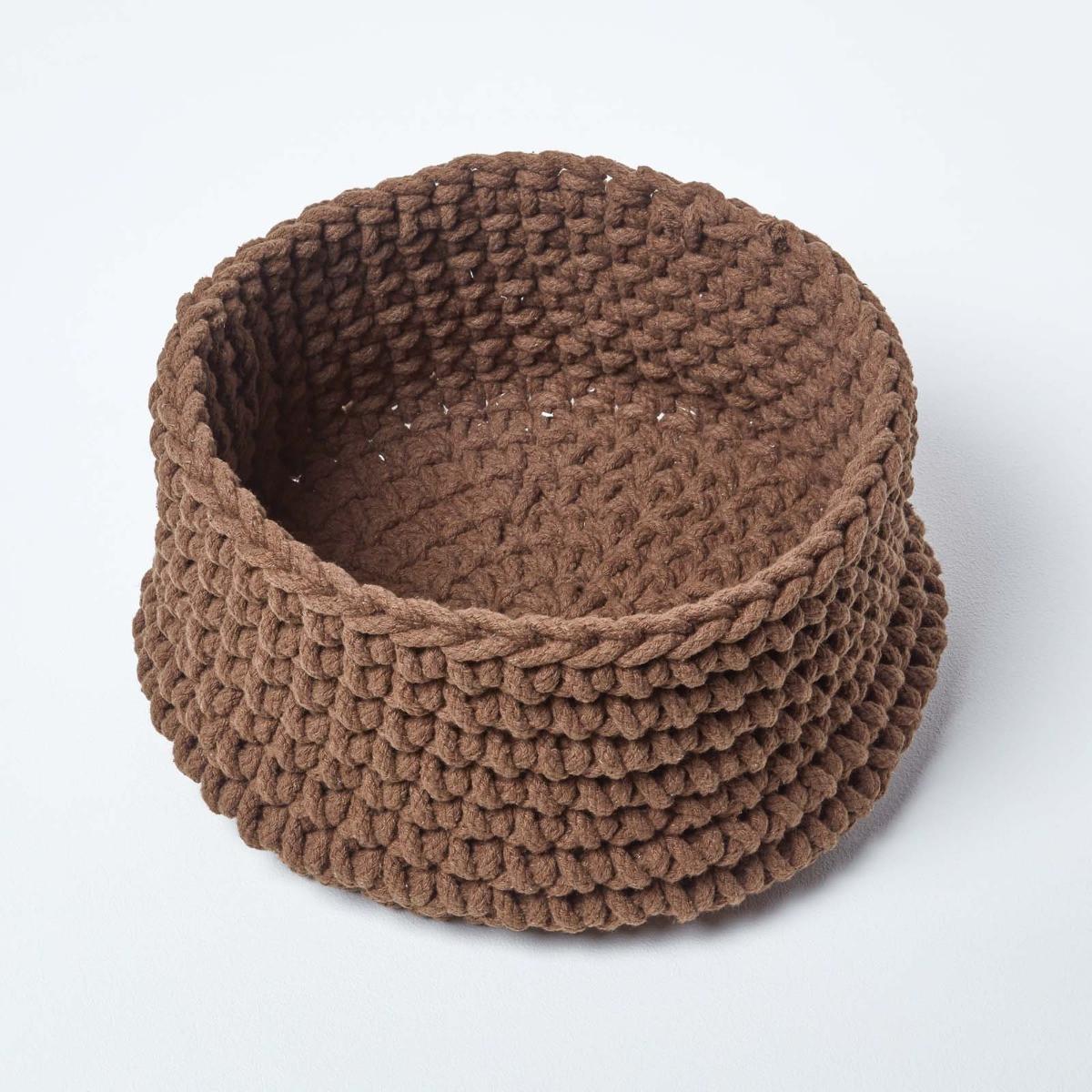 AUFBEWAHRUNGSKORB Baumwolle 37/21 cm - Braun, Textil (37/37/21cm) - Homescapes
