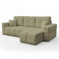ECKSOFA Denise Mit Schlaffunktion - Grün, Holzwerkstoff/Textil (148/250cm) - Fun Möbel