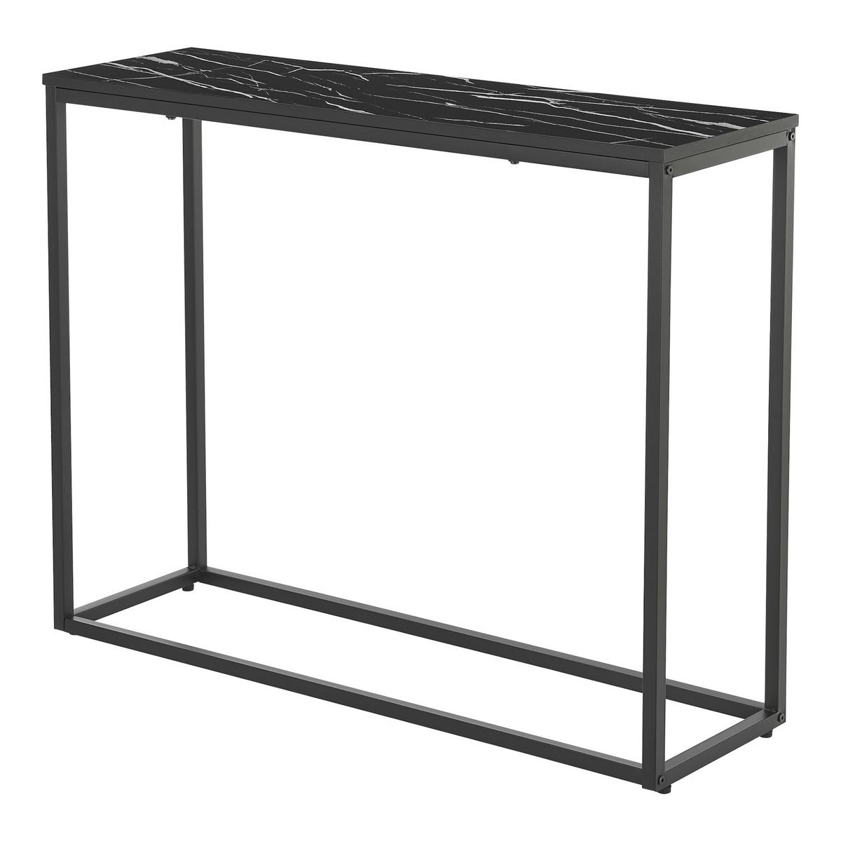 KONSOLENTISCH Kittilä - Schwarz, Metall (30/100/80cm) - [en.casa]