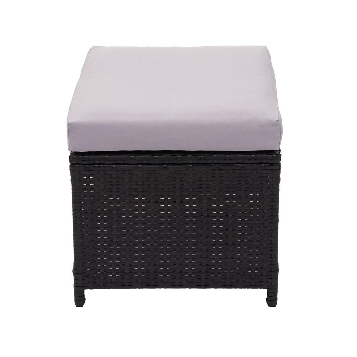 HOCKER Schwarz 2er-Set - Schwarz, Kunststoff (40/35/40cm) - MCW