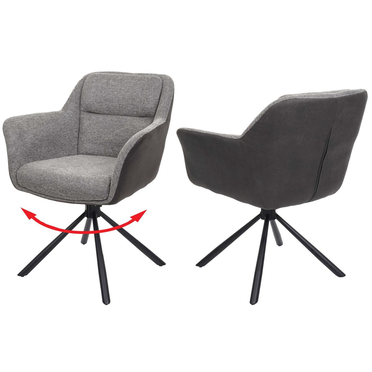 ESSZIMMERSTUHL Grau - Dunkelgrau/Grau, Textil (65/83/57cm) - MCW