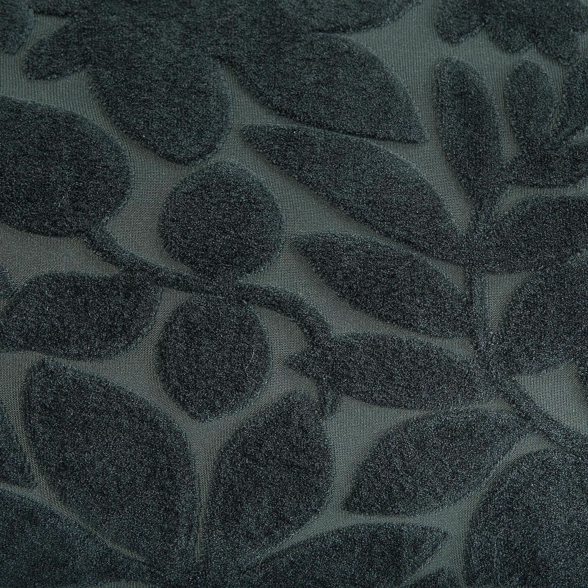 CHAISELONGUE Samtstoff dunkelgrün Blättermuster rechtsseitig Biarritz - Grün, Textil (116/77/56cm) - Beliani