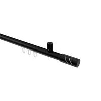 GARDINENSTANGE INNENLAUF Sonius Zoena 120 cm, 1-läufig, 20 mm Ø Schwarz - Schwarz, Metall (120cm) - INTERDECO