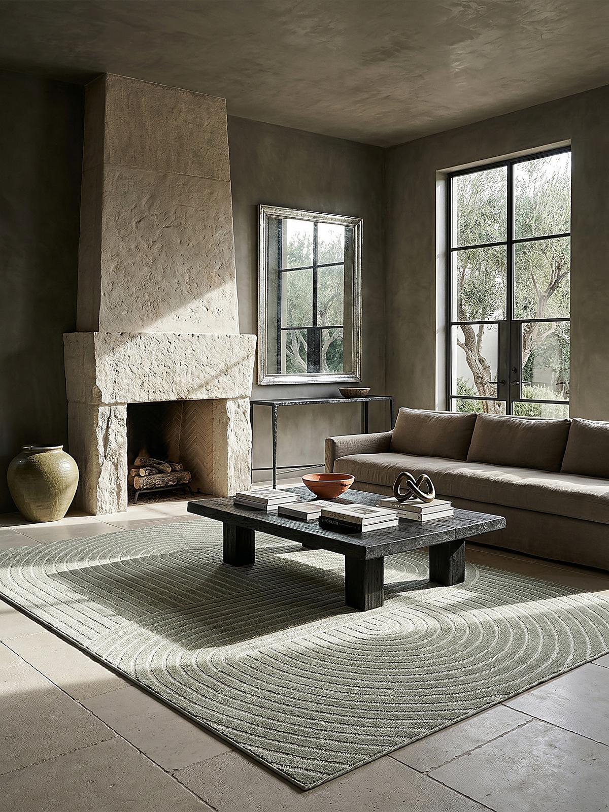TEPPICH Outdoor Geometrisch MEZEN Polypropylen Grün 140 x 200 cm - Grün, Textil (140/200cm) - KADIMA DESIGN