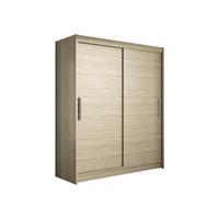 SCHWEBETÜRENSCHRANK Westa I - Silberfarben/Sonoma Eiche, Holzwerkstoff/Metall (150/200/58cm) - MIRJAN24