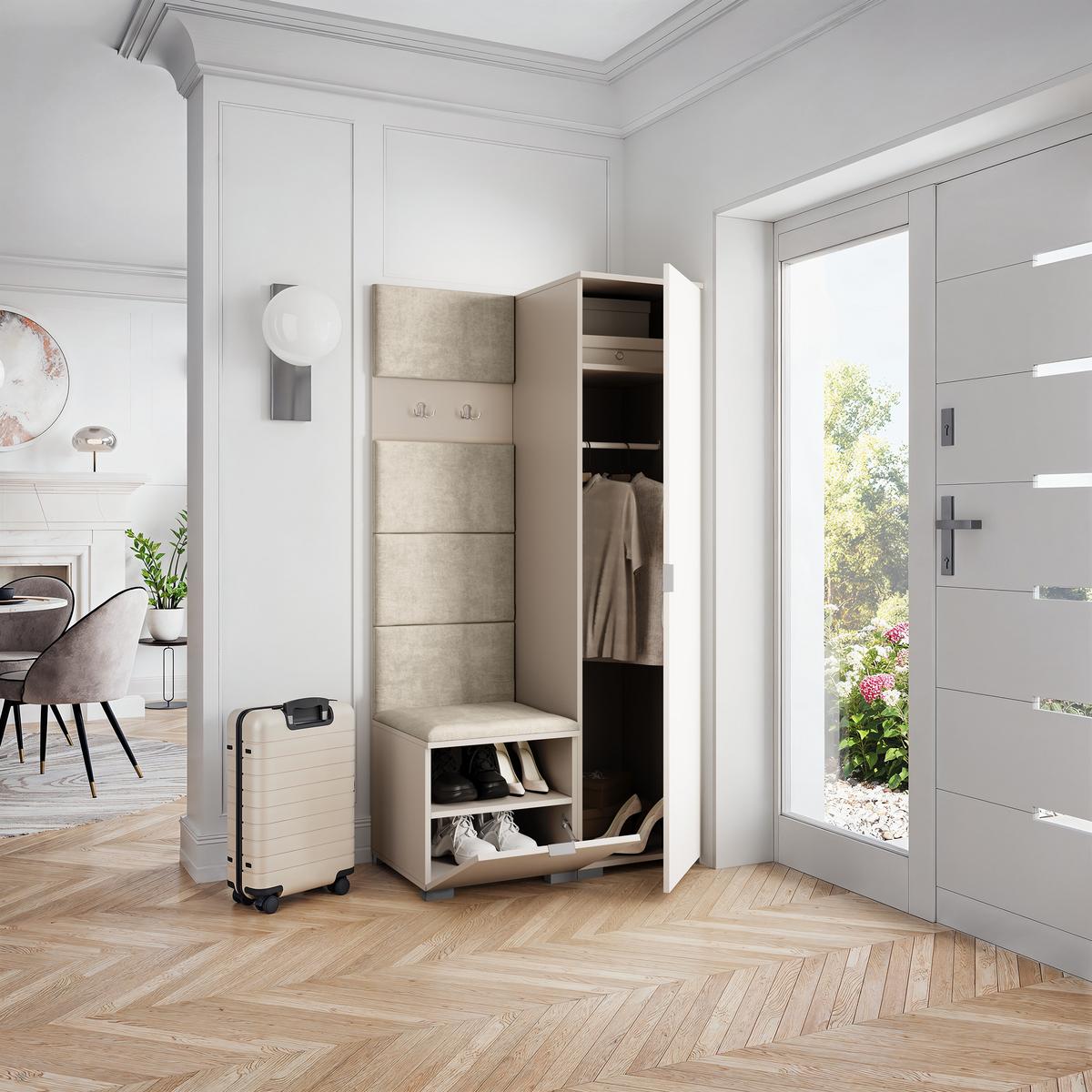 GARDEROBENSCHRANK LORI 95/181/51 cm Modern Kaschmir - Kaschmir/Beige, Holzwerkstoff (95/181/51cm) - MASSENO