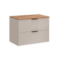 WASCHTISCHUNTERSCHRANK 80.6cm Adriel Kaschmir und Holz - Beige, Holzwerkstoff (80.6/59/46cm) - Petits-meubles