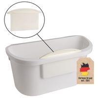 KÜCHEMÜLLEIMER mit Spatel - Weiß, Kunststoff (14.7/15/29cm) - Intirilife