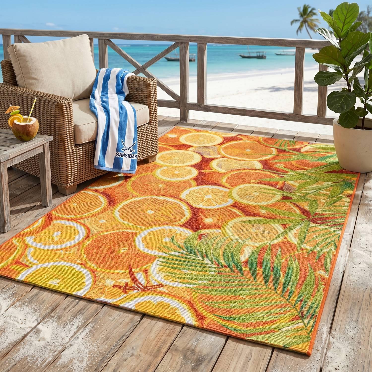 OUTDOORTEPPICH Rantum Beach 60x100 cm - Orange, Textil (60/100cm) - Sansibar SYLT