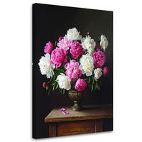 LEINWANDBILD Blumen 60x90cm - Rosa, Textil (60/90cm) - Feeby